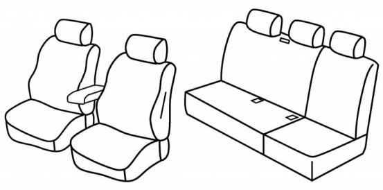 presvlake za sjedala odgovaraju za Fiat Doblo 1, 2001>2009