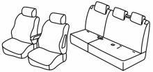 presvlake za sjedala za Fiat Doblo 2, 2009>2015, 2015> / Opel Combo, 2012>