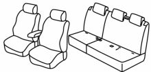 presvlake za sjedala za Fiat Doblo 2/ Opel Combo, 2009>2015, 2015> / 2012>