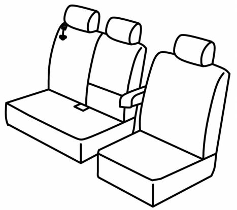 presvlake za sjedala odgovaraju za Fiat Doblo 2/ Opel Combo, 2015>