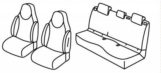 presvlake za sjedala odgovaraju za Fiat Grande Panda, 2024> - Hybrid - 5 vrata