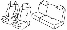 seat covers for Fiat Grande Punto / Punto Evo / Punto, 2006>2012, 2012>2018 - 3 door