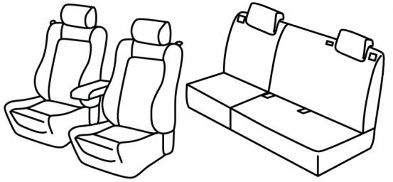 seat covers compatible for Fiat Grande Punto / Punto Evo / Punto, 2006>2018 - 3 door