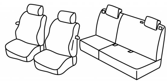 presvlake za sjedala odgovaraju za Fiat Grande Punto / Punto Evo / Punto, 2006>2018 - 3 vrata