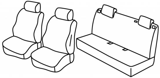 seat covers compatible for Fiat Grande Punto / Punto Evo / Punto, 2006>2018 - 5 door