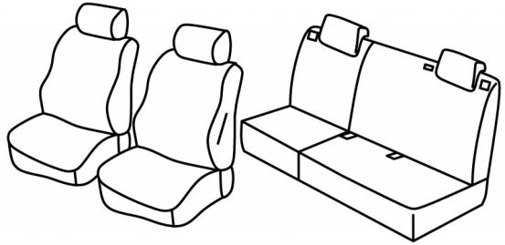presvlake za sjedala odgovaraju za Fiat Grande Punto / Punto Evo / Punto, 2006>2018 - 5 vrata