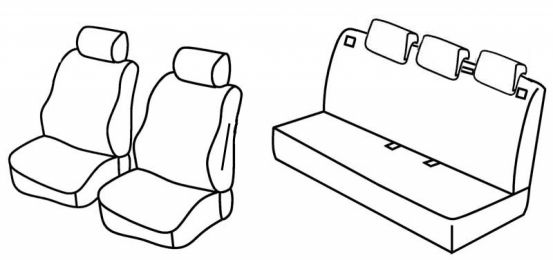 seat covers compatible for Fiat Grande Punto / Punto Evo / Punto, 2006>2018 - 5 door