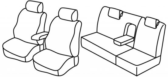 presvlake za sjedala odgovaraju za Fiat Marea, 1996>2002