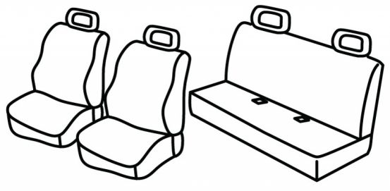 presvlake za sjedala odgovaraju za Fiat Panda, 2003>2012 - Active, HB, 4X4 - 5 vrata