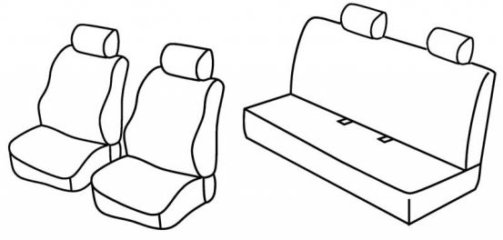 presvlake za sjedala odgovaraju za Fiat Panda, 2003>2012 - Emotion - 5 vrata