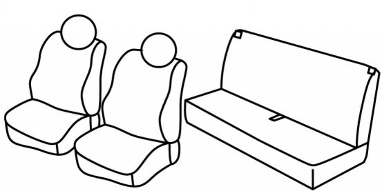 seat covers compatible for Fiat Panda, 2012> - 5 door