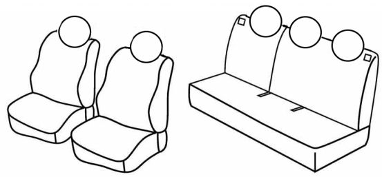 seat covers compatible for Fiat Panda, 2012> - HB, 4X4 Cross