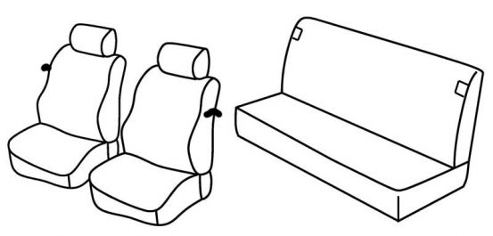 presvlake za sjedala odgovaraju za Fiat Punto, 1993>1999 - 3 vrata