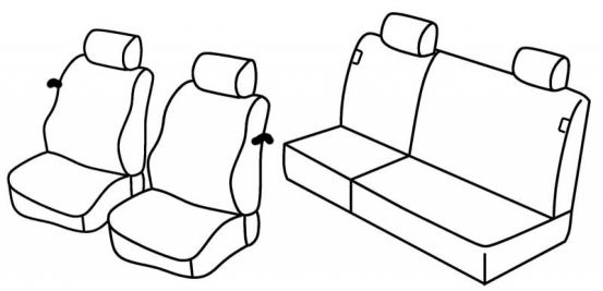 presvlake za sjedala odgovaraju za Fiat Punto, 1993>1999 - 3 vrata