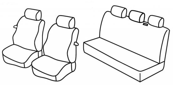 seat covers compatible for Fiat Punto, 2000>2001 - 3 door