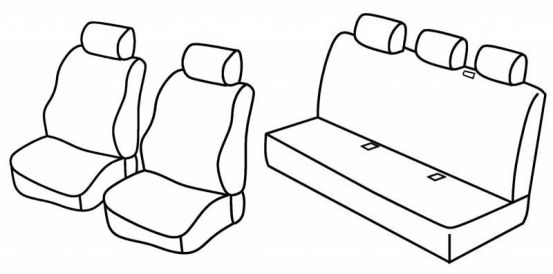 presvlake za sjedala odgovaraju za Fiat Punto, 2000>2001 - 5 vrata