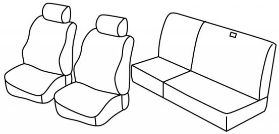 presvlake za sjedala odgovaraju za Fiat Punto, 2000>2001 - 5 vrata
