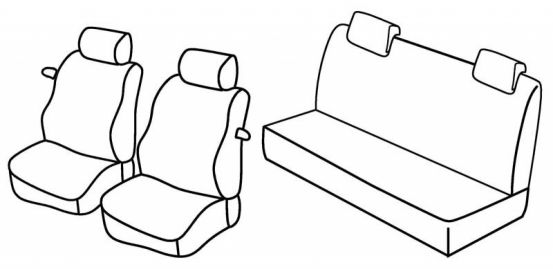seat covers compatible for Fiat Punto, 2001>2010 - 3 door