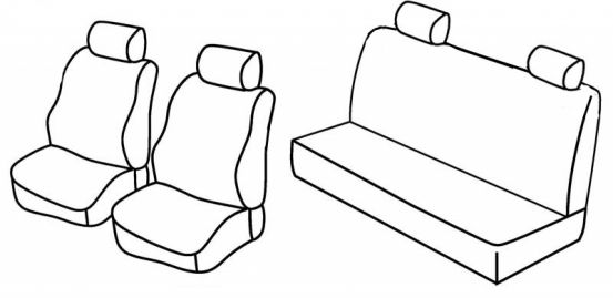presvlake za sjedala odgovaraju za Fiat Punto, 2001>2010 - 5 vrata