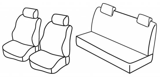 presvlake za sjedala odgovaraju za Fiat Punto, 2001>2010 - 5 vrata