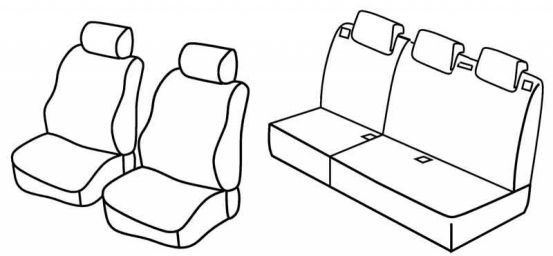 presvlake za sjedala odgovaraju za Fiat Punto, 2012> - 5 vrata