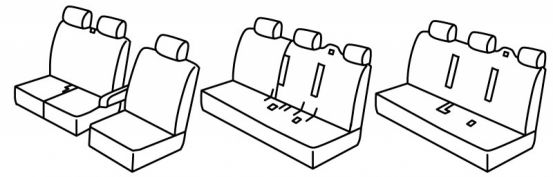 presvlake za sjedala odgovaraju za Renault/Opel/Fiat Trafic/Vivaro/Talento, 2014>