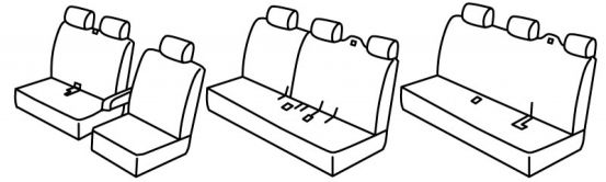 seat covers compatible for Renault Trafic/ Opel Vivaro/ Fiat Talento, 2014>2019, 2019>