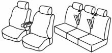 presvlake za sjedala za Renault Trafic / Opel Vivaro / Fiat Talento, 2014> - 4+1