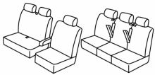 presvlake za sjedala za Renault Trafic / Opel Vivaro / Fiat Talento, 2014> - 5+1