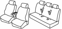 presvlake za sjedala za Renault Trafic / Opel Vivaro/ Fiat Talento, 2014>