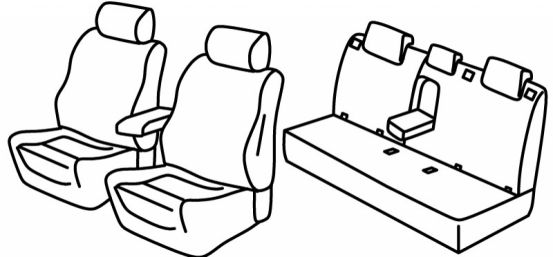 presvlake za sjedala odgovaraju za Fiat Tipo, 2015>2020 - 5 vrata
