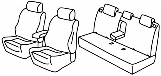 seat covers compatible for Fiat Tipo, 2015>2020 - Sedan - 4 door
