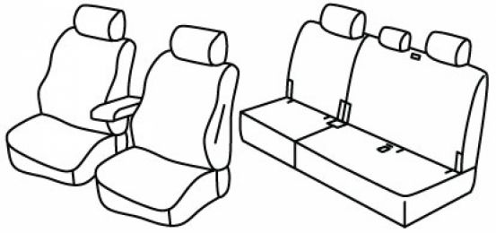 seat covers compatible for Ford Connect, 2022> - Tourneo  - 5 door