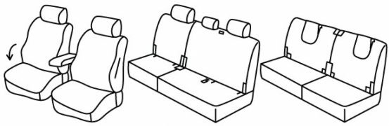 seat covers compatible for Ford Connect, 2022> - Tourneo  - 5 door