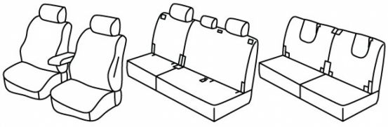 presvlake za sjedala odgovaraju za Ford Connect, 2023> - Tourneo  - 5 vrata