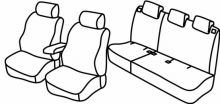 presvlake za sjedala za Ford Courier, 2014>2023 - Tourneo Facelift - 5 vrata
