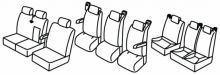 seat covers for Ford Custom, 2012>2016, 2016> - Tourneo