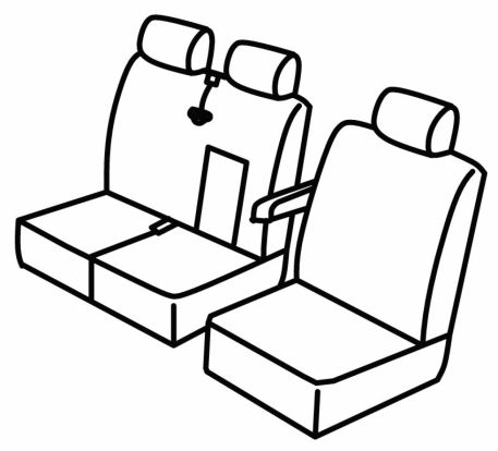 presvlake za sjedala odgovaraju za Ford Custom, 2012>2016, 2016> - Transit, Hybrid