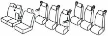 presvlake za sjedala za Ford Custom, 2020>2023 - Tourneo