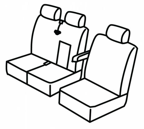 presvlake za sjedala odgovaraju za Ford Custom, 2012>2023 - Transit