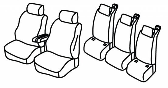 presvlake za sjedala odgovaraju za Ford Custom, 2023> - Tourneo - 5 vrata