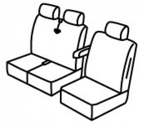 seat covers compatible for Ford Custom Tourneo, 2023> / VW T7 Transporter, 2025> - 5 door