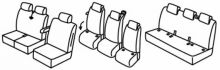 seat covers for Ford Custom Tourneo, 2023> / VW T7 Transporter, 2025> - 5 door