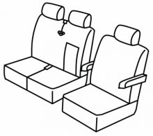 presvlake za sjedala za Ford Custom / VW T7 , 2023> / 2025> - Transit / Transporter
