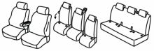seat covers for Ford / VW Custom / T7, 2023> / 2025> - Tourneo / Transporter - 4 door
