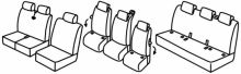 seat covers for Ford Custom / VW T7 , 2023> / 2025> - Tourneo / Transporter - 5 door