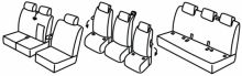 presvlake za sjedala za Ford / VW  Custom / T7 , 2023> / 2025> - Tourneo / Transporter - 5d