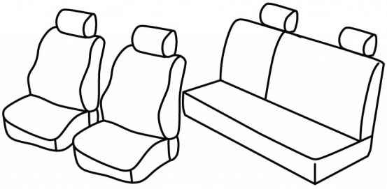 seat covers compatible for Ford Escort, 1995>2000 - 6 - 5 door