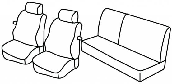 seat covers compatible for Ford Fiesta, 1995>2002 - 3 door