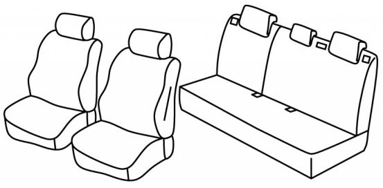 presvlake za sjedala odgovaraju za Ford Fiesta, 2017>2023 - Trend - 5 vrata